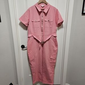 Pink Short Sleeve Jumpsuit